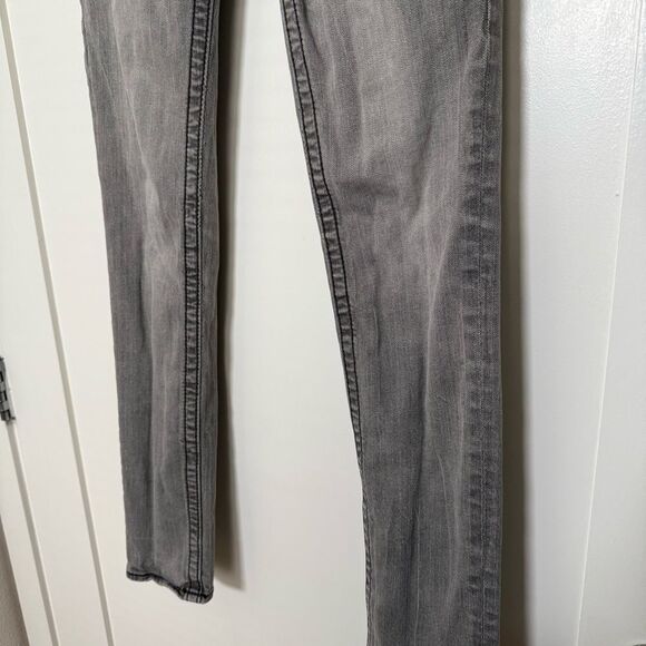 Rock Revival Celine Skinny Jeans Women 28 Gray Low Rise Embellished Denim Grunge - Picture 3 of 16